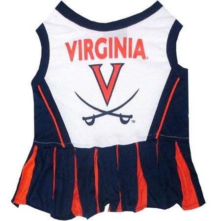 Pets First Virginia Cavaliers Cheerleader Pet Dress - X-Small pfuva4007-0001